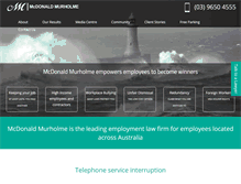 Tablet Screenshot of mcdonaldmurholme.com.au